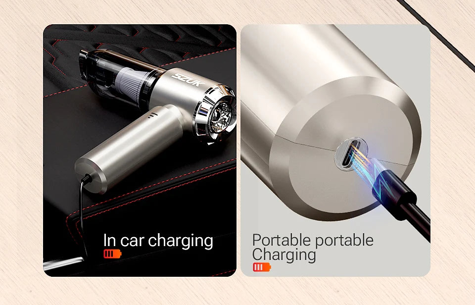 Portable Mini Vacuum Cleaner 15KPa Suction