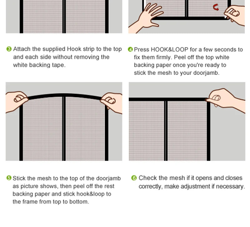 Magnetic Door Screen Insect Shield