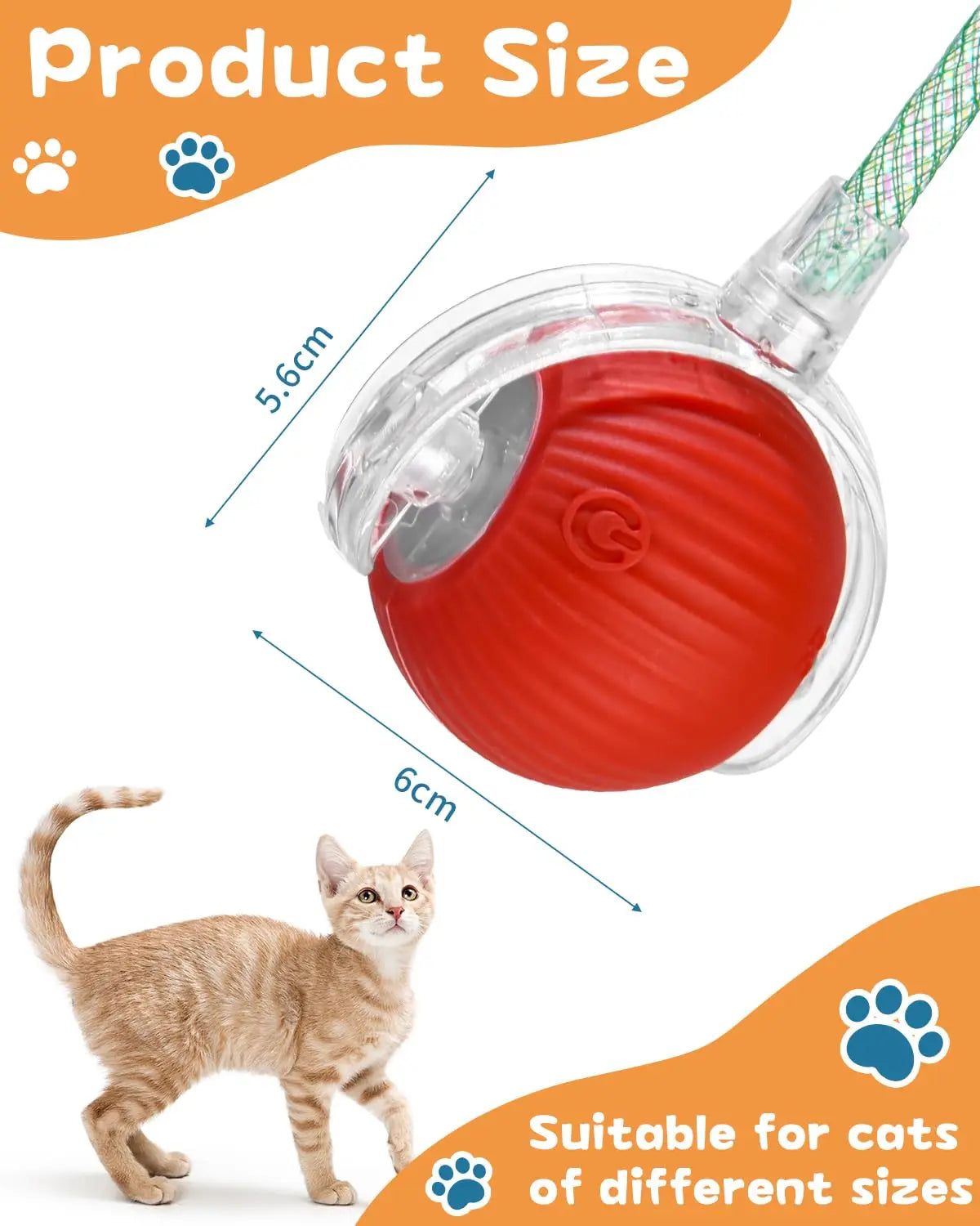 Rechargeable Smart Cat Exercise Ball Toy