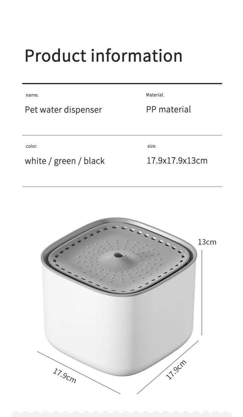 Automatic Cat Drinking Fountain With Filter