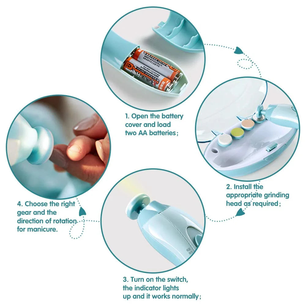 Baby Nail File Trimmer With Light