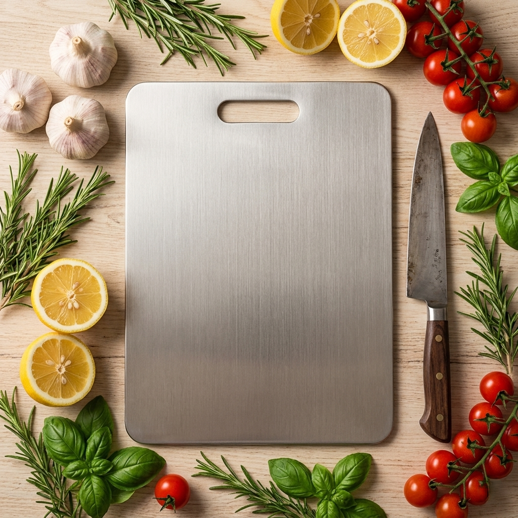 Stainless Steel Cutting Board for Hygienic Food Prep